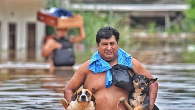 Las calles y avenidas han quedado convertidas en río en Cobija