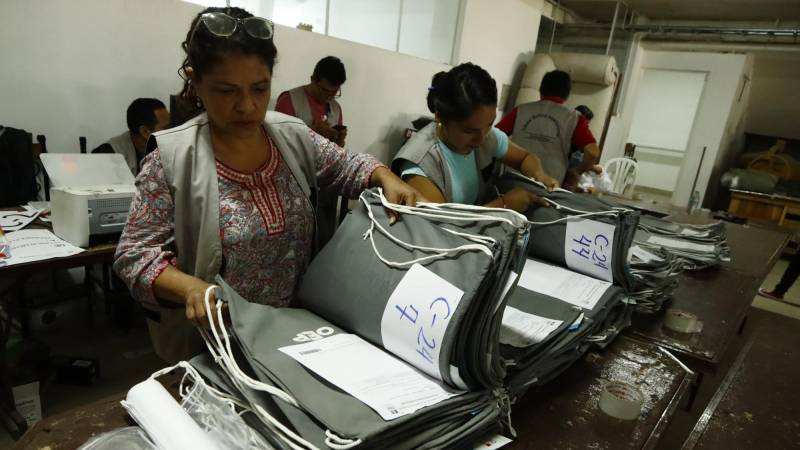 El centro logístico del Tribunal Electoral Departamental de Cochabamba.