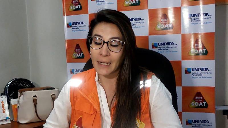 Sdenka Rivera Ferrufino, gerente Regional Occidente de la estatal Univida.