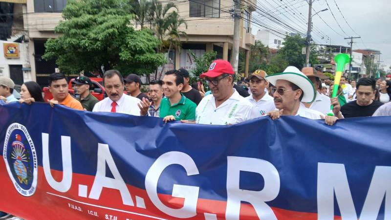 La marcha se realizó este jueves en la capital cruceña