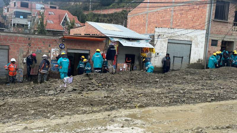 Casas afectadas por la mazamorra