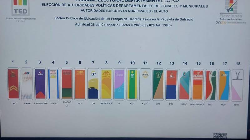 Papeleta para la Alcaldía de El Alto
