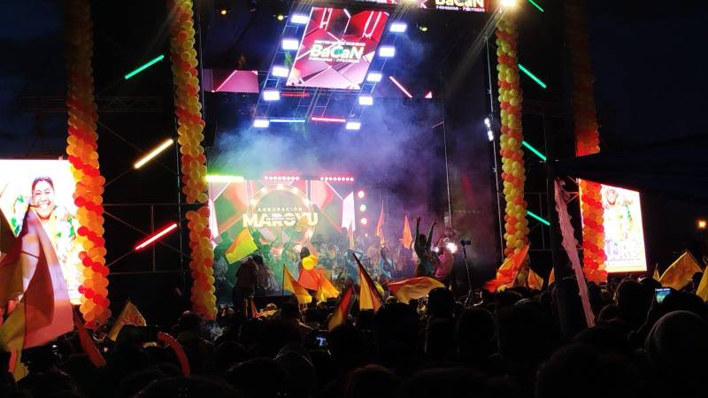 Cierre de campaña del candidato a la Alcaldía de El Alto, Néstor Yujra