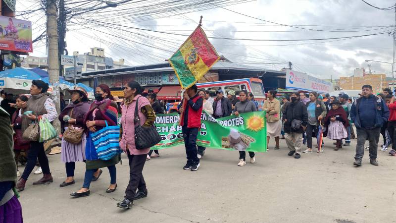 La marcha también se realizó en Cochabamba