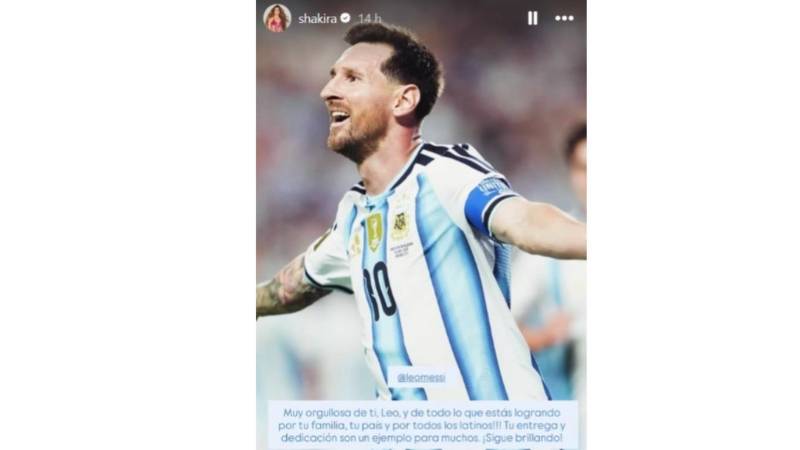 Mensaje dedicado a Messi. 