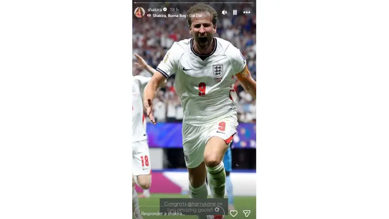 Shakira sorprendió al dedicar un mensaje a Harry Kane
