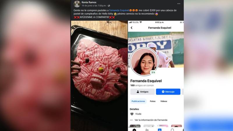 Una mujer denunció la estafa de una torta de Hello Kitty 
