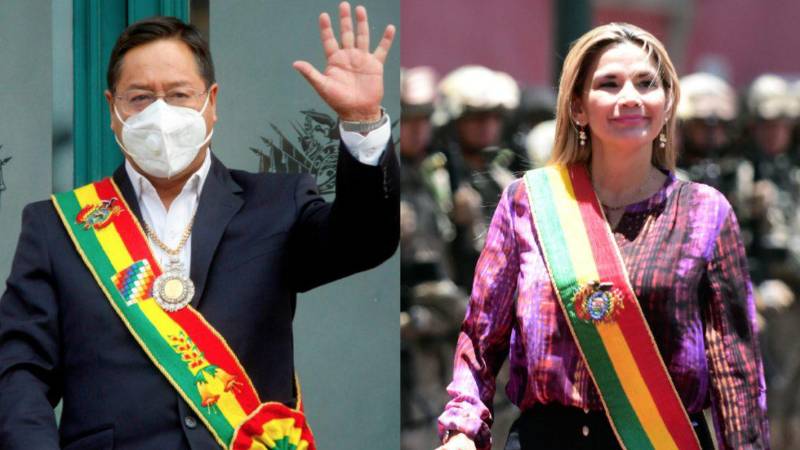 Luis Arce y Jeanine Añez