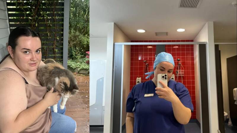 Samantha compartió fotografías cuando pesaba 113 kilos