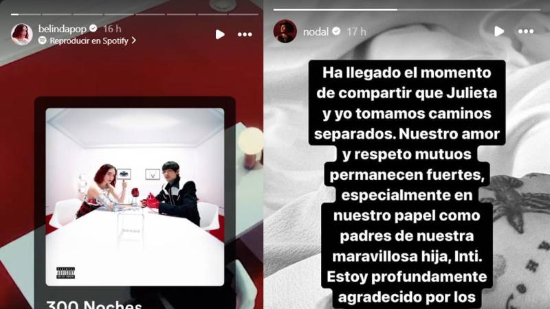 Los mensajes de Belinda y Christian Nodal 