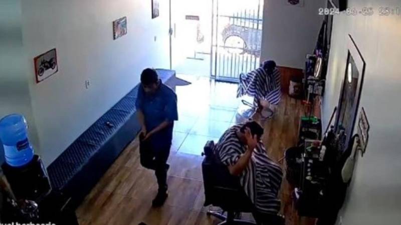 Cámara registraron el asesinato de un barbero
