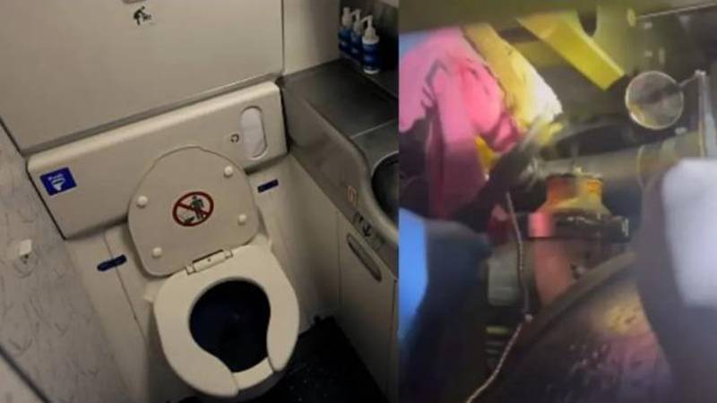 Imágenes de los objetos que encontararon en las tuberías del avión