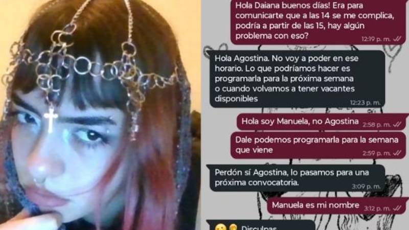Joven mostró la conversacíón con una reclutadora 