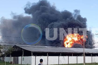 Incendio en el Parque Industrial alarma a vecinos y provoca densa humareda