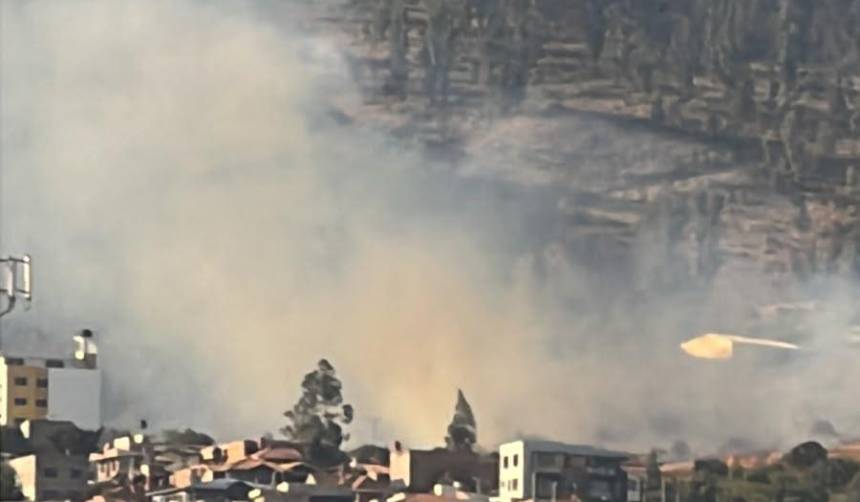 Se registran dos incendios forestales que provocan alarma en Cochabamba