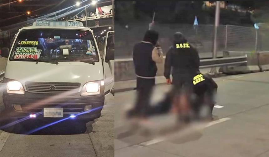 La Paz: Una mujer muere tras caer de un minibús en movimiento en plena autopista