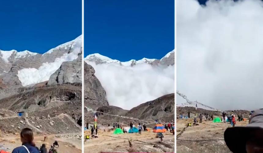Video: Así fue la mega avalancha que causó terror en un campamento en Nepal