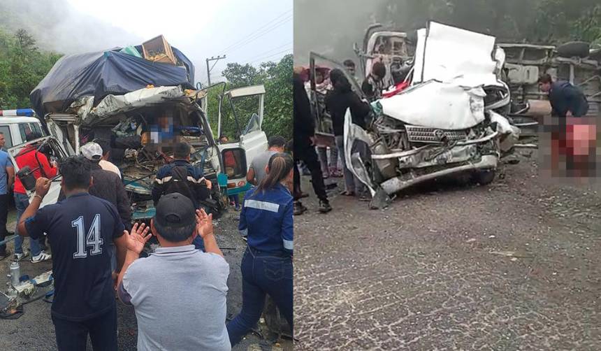 Choque múltiple en la carretera nueva Cochabamba - Santa Cruz deja heridos y daños de consideración