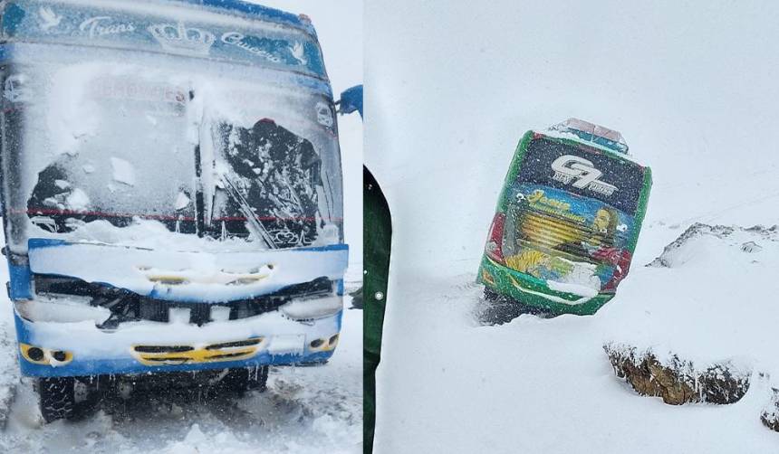 Reportan la muerte de una niña por hipotermia tras quedar atrapada en un bus en medio de la nevada con otros pasajeros 