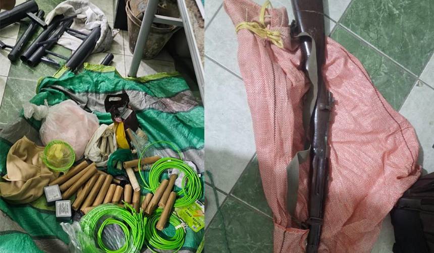 Cuatro aprehendidos tras ser sorprendidos con armas y explosivos en dos camiones