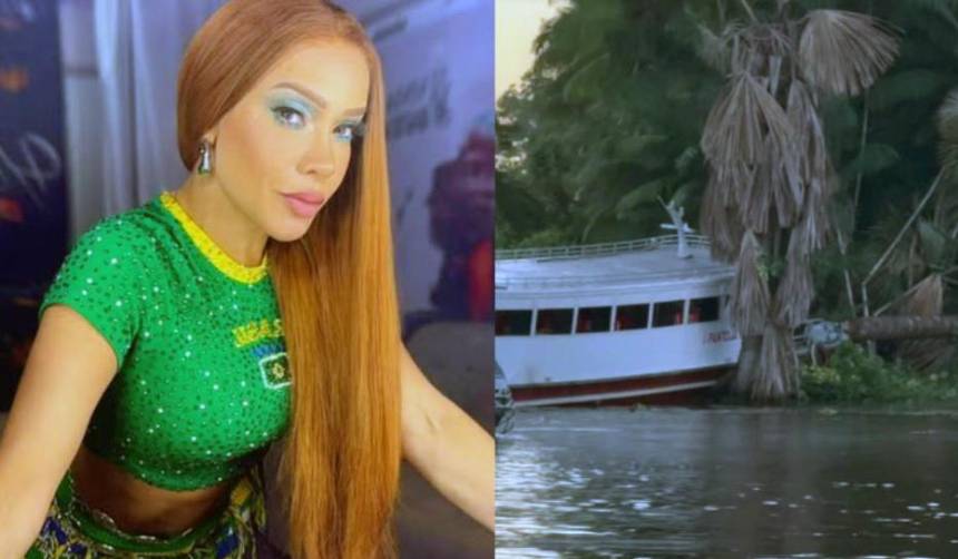 Accidente en río: Embarcación de cantante brasileña chocó contra unos árboles