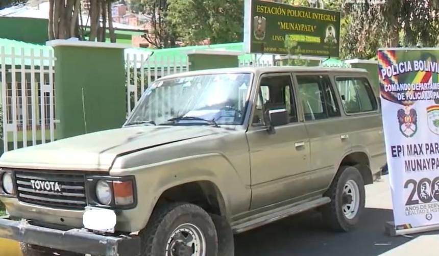 Roban vagoneta de la Alcaldía de La Paz y tras persecución es recuperada mediante GPS, reporta la Policía 