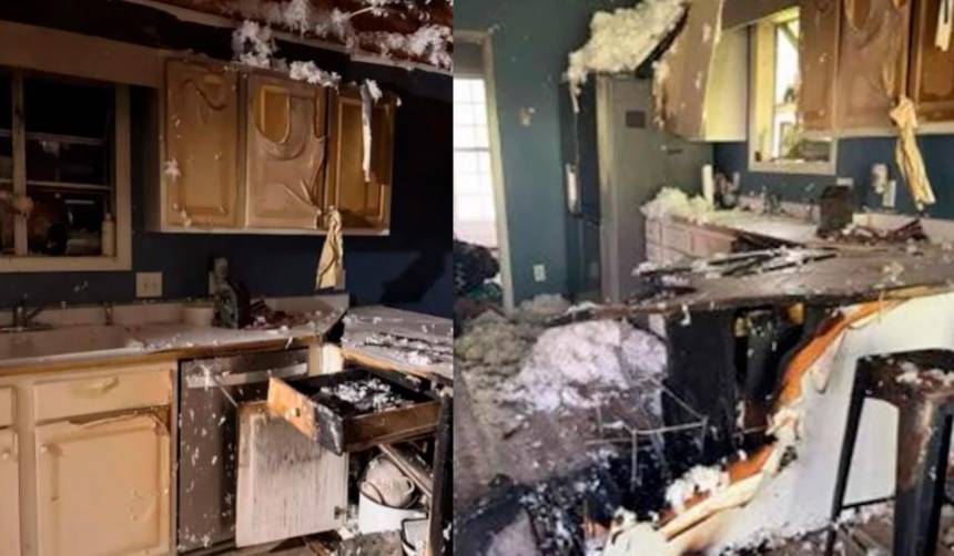 Sujeto calentaba un brownie en el microondas y causa un incendio