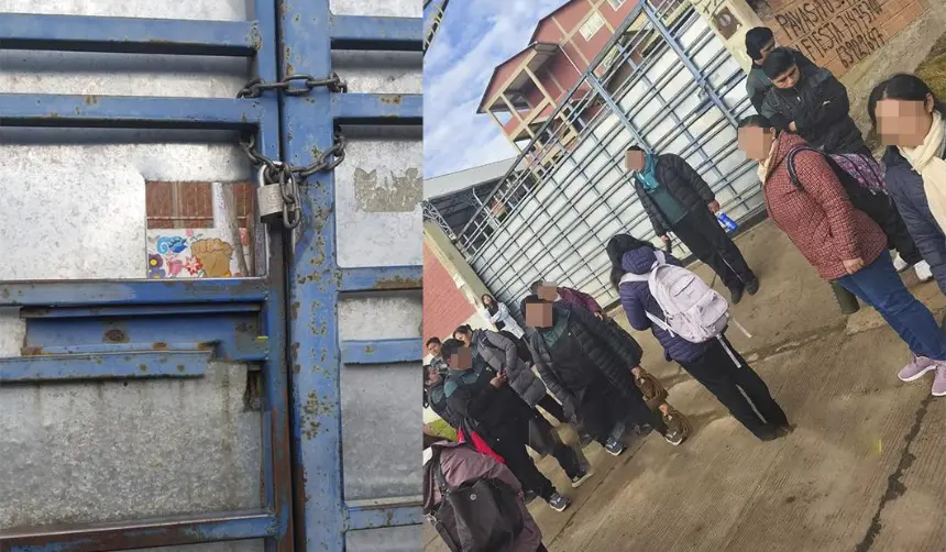 Padres cerraron las puertas de un colegio en Colomi, reclamaron la inasistencia de los profesores durante los bloqueos 