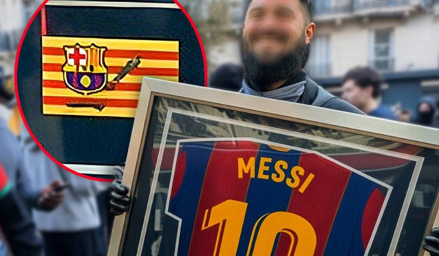 Manifestantes en Francia roban camiseta de colección firmada por Leo Messi durante saqueos