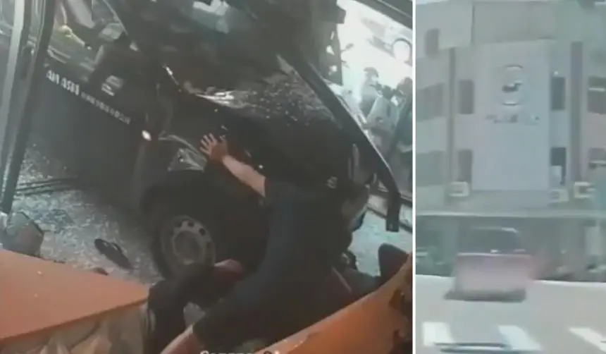 Video: Una camioneta pierde el control y se estrella contra un restaurante lleno de clientes 