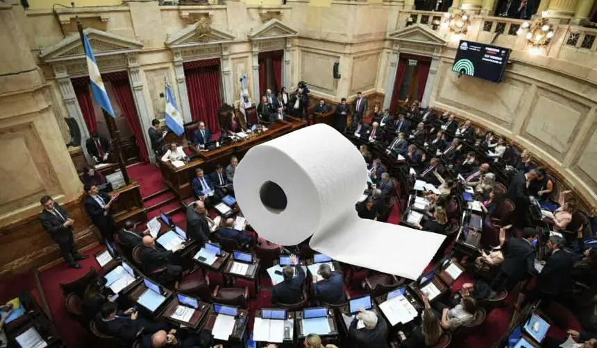 Insólito: descubren a una funcionaria robando papel higiénico del Senado argentino y le inician un sumario