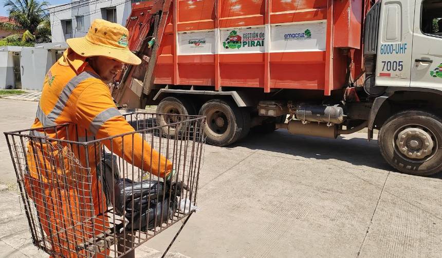 Emacruz anuncia el pago a la empresa de aseo Piraí para frenar el paro de servicios