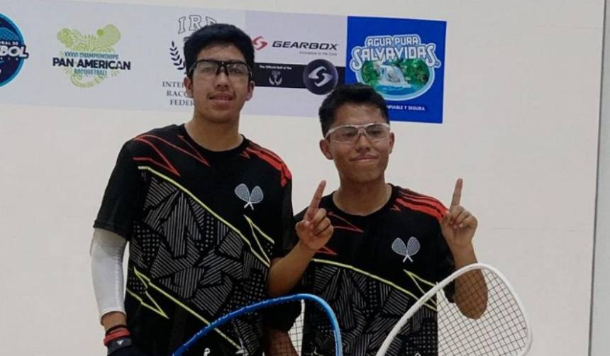 Santiago Borja y Einer Loza logran medalla de oro para Bolivia en el Panamericano de Ráquetbol Guatemala 2025