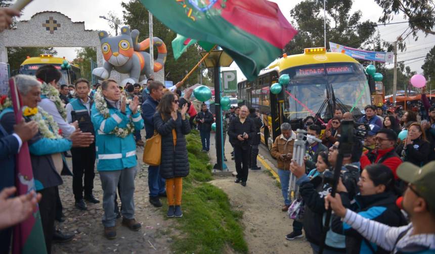 Mallasa celebra: El PumaKatari estrena ruta hasta Jupapina, en el sur de La Paz 