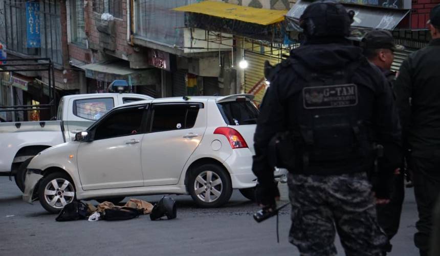 La Paz: Se registran disparos en plena vía pública tras presunto intento de atraco a un vehículo