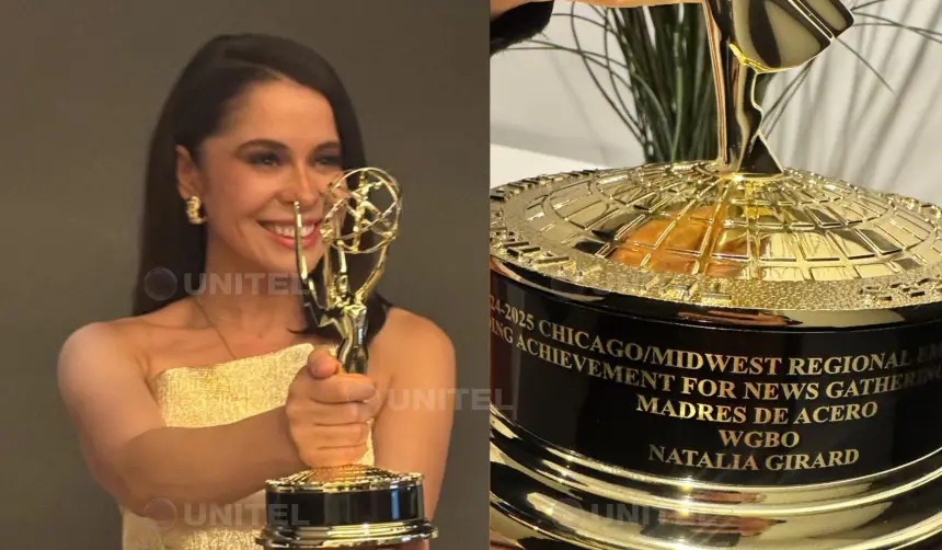 Expresentadora de UNITEL, Natalia Girard, recibe un premio Emmy regional en EEUU