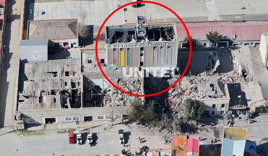 Alerta en Viacha: Edificio con material bélico quedó dañado por la explosión y piden no acercarse al lugar