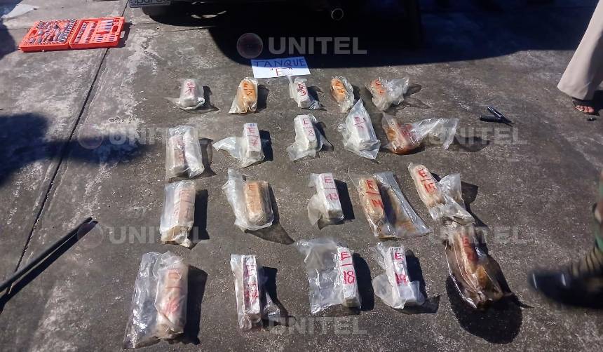 Aprehenden a cinco personas por transportar 37 paquetes de droga desde el trópico de Cochabamba rumbo a Tarija 