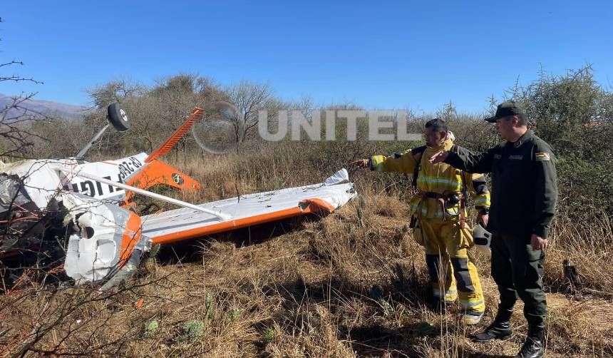 Cae una avioneta en Tarija; los tripulantes están vivos y fueron trasladados a un hospital
