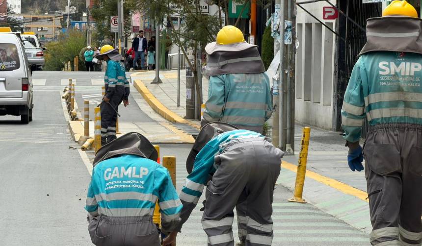 La Paz: A poco del cambio de gestión, trasladan la ciclovía a otro sector de la zona sur