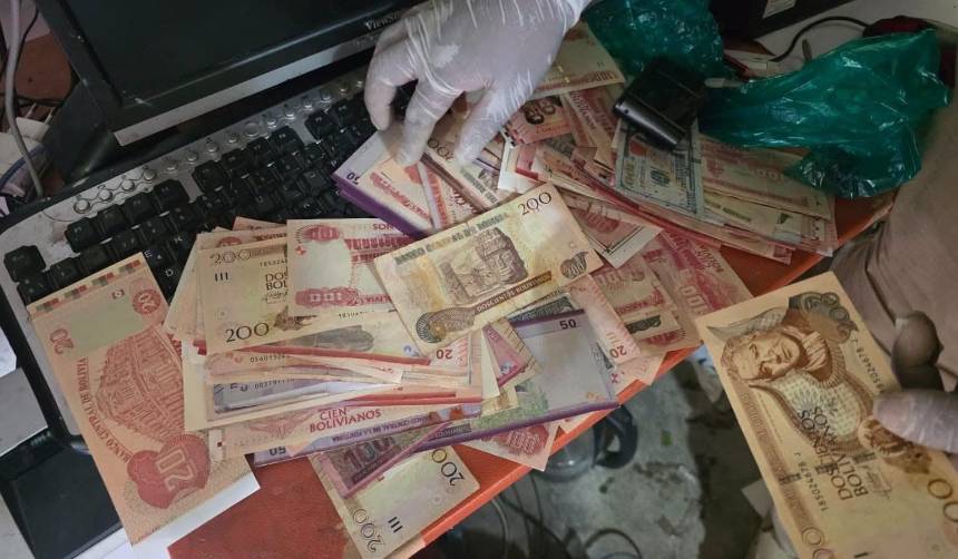 Banda que fabricaba billetes falsos en Achocalla operaba desde hace más de ocho meses