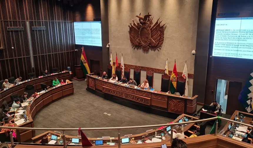 Senado sanciona cinco créditos por más de $us 480 millones para infraestructuras y los remite al Ejecutivo para su promulgación