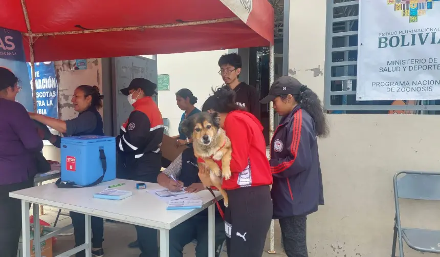 Segunda jornada de vacunación antirrábica se cumple en el Eje Metropolitano de Cochabamba