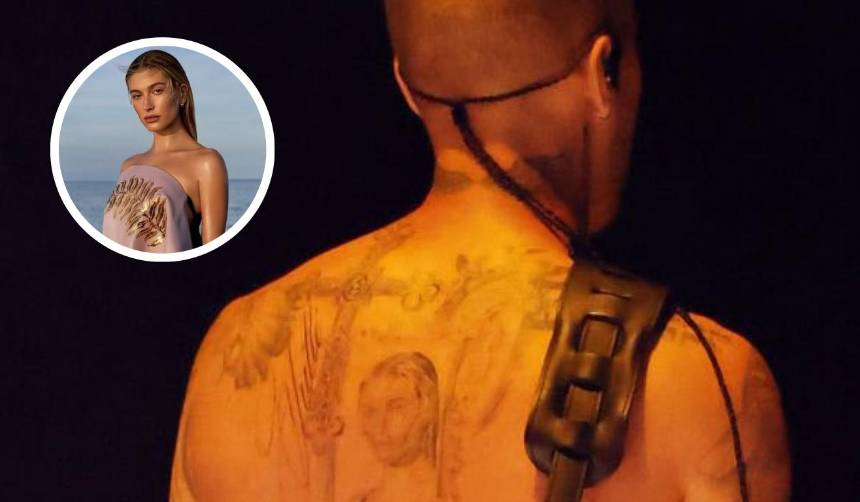 ¡Sorprendente! Justin Bieber impacta en los Grammy con un tatuaje de su esposa Hailey
