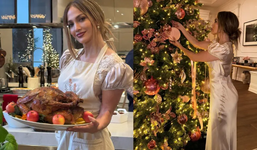 Jennifer Lopez celebra el Día Acción de Gracias y muestra su espíritu navideño