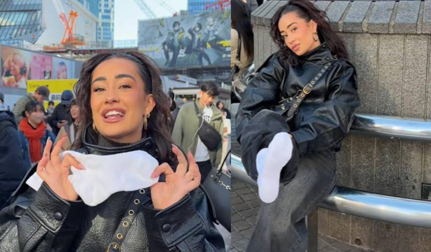 Influencer camina en medias para comprobar si las calles de Tokio son limpias y el resultado es sorprendente