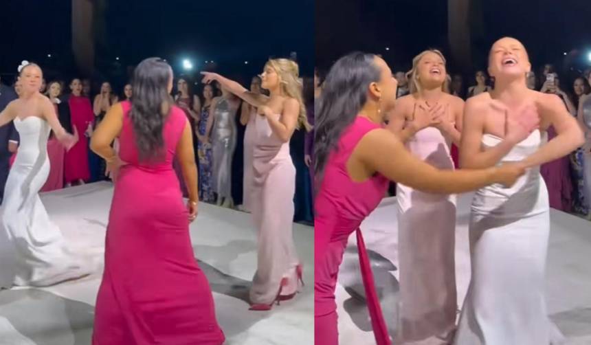 Con ‘Inolvidable’ de Reik, novia dedica vals a su mamá fallecida y conmueve junto a sus hermanas