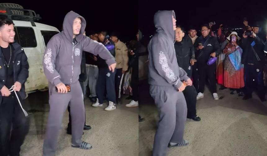 ‘Chica Vacilona’ abre paso: Turromantikos canta y baila para pasar un bloqueo en La Paz 