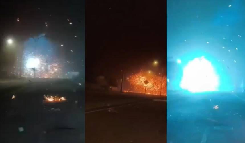 Video: ráfagas de vientos provocan explosiones de transformadores y deja una escena de alto riesgo 