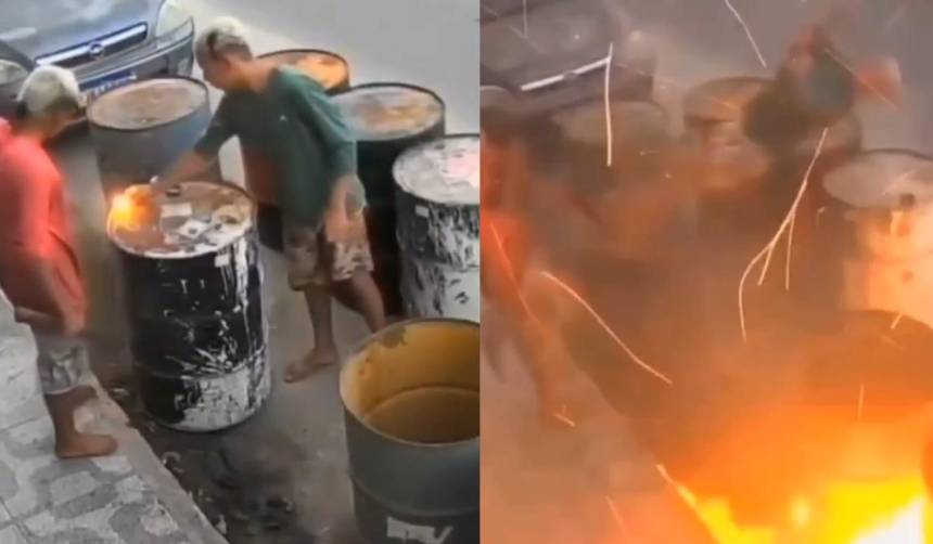 ¡Impactante! Jóvenes que jugaban con un encendedor provocan una explosión